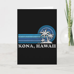 Carte Kona Hawaii Plage Vintage Famille Vacances d'été