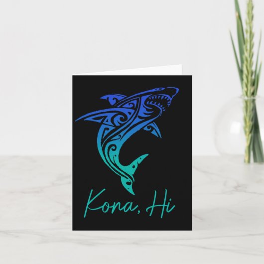Carte Kona Hawaii Requin Plongée Pêche Surf Surf Surfer  (Devant)