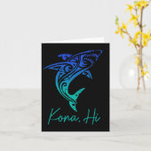 Carte Kona Hawaii Requin Plongée Pêche Surf Surf Surfer  (Fleur jaune)