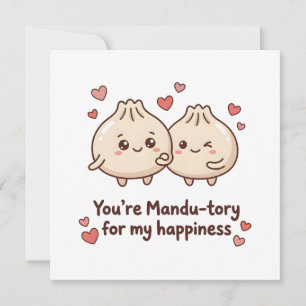 Carte Korean I Love You Cute Mandu Pun