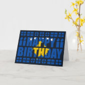 Carte Kosovo Flag Birthday Card (Fleur jaune)
