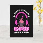 Carte Kpop K-pop Fan Girl (Fleur jaune)