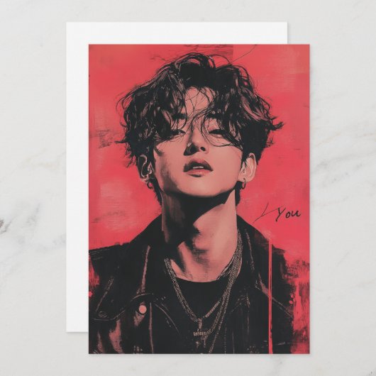 Carte KPop Valentine (Devant / Derrière)