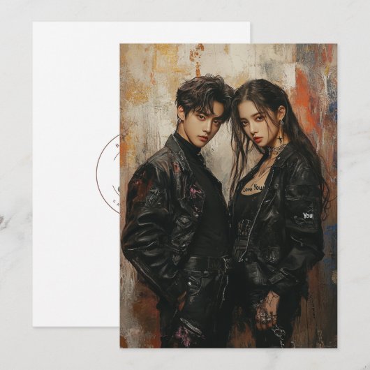 Carte KPop Valentine (Devant / Derrière)