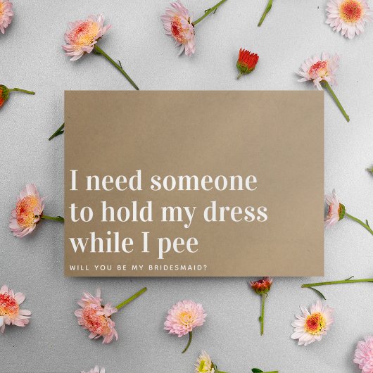 Carte Kraft tient ma robe drôle Proposition de la servan