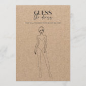 Carte Kraft Wedding shower de papier devine le jeu de la (Devant)