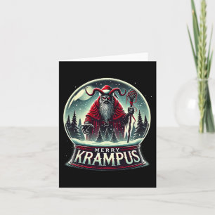 Carte Krampus arrive en ville Horreur Joyeux Krampus Noë