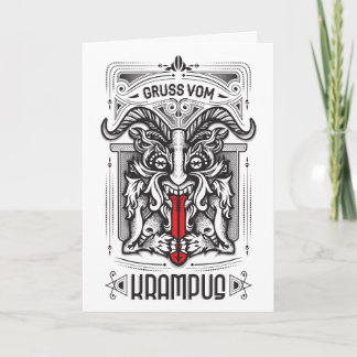 Carte Krampus avec Poème amusant
