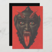 Carte Krampus Avec Sa Langue (Devant / Derrière)