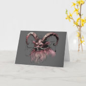 Carte Krampus de Noël (Fleur jaune)