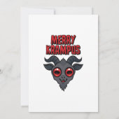 Carte Krampus Joyeux Mignon Effrayant (Dos)