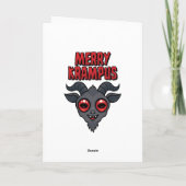 Carte Krampus joyeux mignon effrayant (Dos)