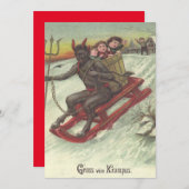 Carte Krampus Kidnapping Kids (Devant / Derrière)