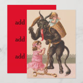 Carte Krampus Punir les enfants Chaîne de commutation (Devant / Derrière)