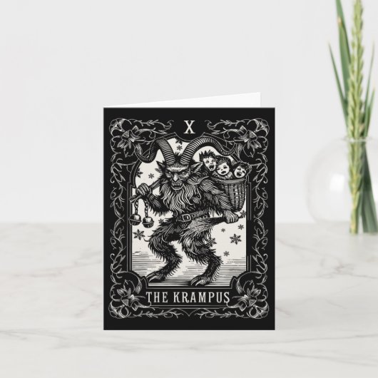 Carte Krampus Tarot Card Design Noël Saison Evil Pa (Devant)
