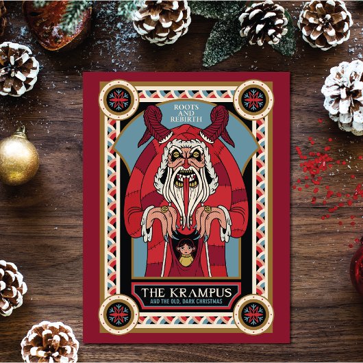 Carte Krampus Vintage rétro & Ancien, Noël sombre