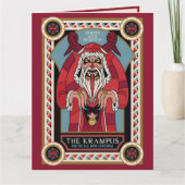 Carte Krampus Vintage rétro & Ancien, Noël sombre (Devant)
