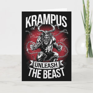 Carte Krampusnacht Noël Monstre Krampus Amant Festi
