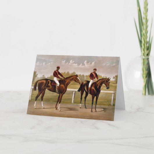 Carte KRW Vintage Horse Racing Card - Customisé (Devant)
