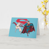 Carte Krypto et Superman (Fleur jaune)