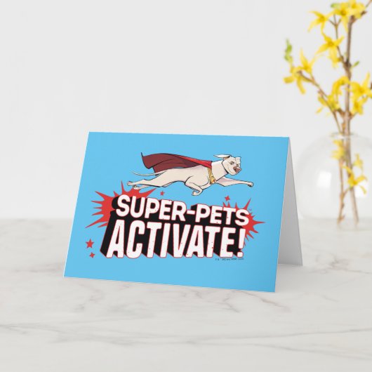 Carte Krypto : Super-Animaux Activez ! (Fleur jaune)