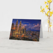 Carte Kuala Lumpur skyline (Fleur jaune)
