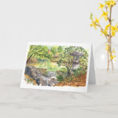 Carte Kubota Gardens Koi Pond, Seattle (Fleur jaune)