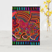 Carte Kuna Indian Friendly Dragon (Fleur jaune)