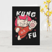 Carte Kung Fu Cat (Fleur jaune)
