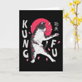 Carte Kung Fu Cat (Fleur jaune)