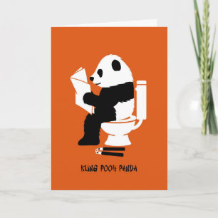 Carte Kung Pooh Panda drôle Anniversaire