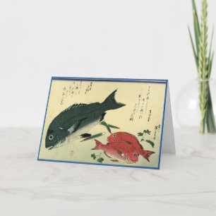 Carte Kurodai & Akadai - Impression de poisson japonais