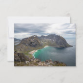 Carte Kvalvika Lofoten Norway (Devant)