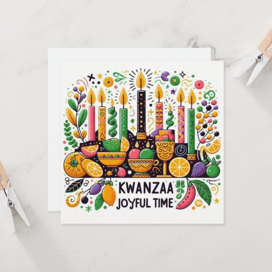 Carte Kwanzaa  (Devant/Arrière en situation)