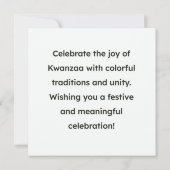 Carte Kwanzaa  (Dos)
