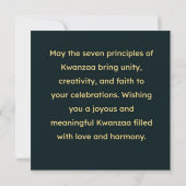 Carte Kwanzaa  (Dos)