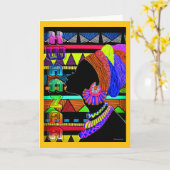 Carte Kwanzaa (Fleur jaune)