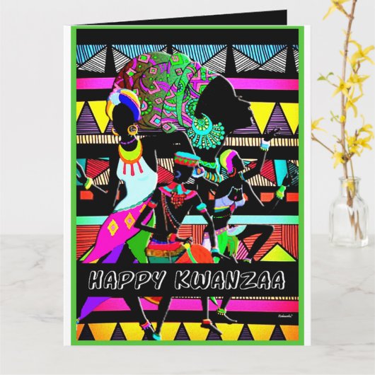 Carte Kwanzaa (Fleur jaune)