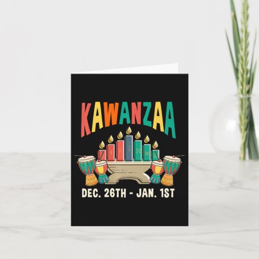 Carte Kwanzaa 26 déc. - 1er janvier Bougies Kinara Pan A (Devant)