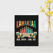 Carte Kwanzaa 26 déc. - 1er janvier Bougies Kinara Pan A (Fleur jaune)
