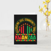 Carte Kwanzaa - Célébration de l'amour, de la communauté (Fleur jaune)