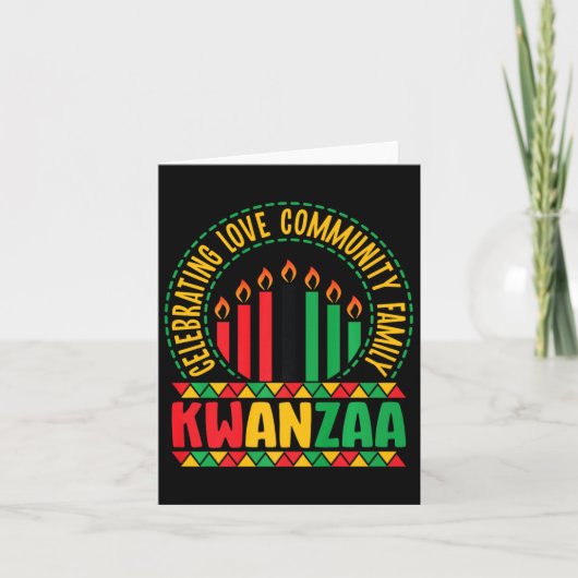 Carte Kwanzaa - Célébrer l'amour, la communauté et la fa (Devant)