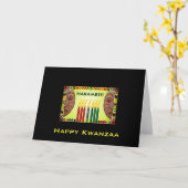 Carte Kwanzaa heureux (Fleur jaune)