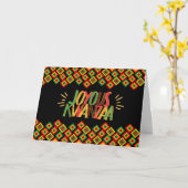 CARTE KWANZAA JOYEUX (Fleur jaune)