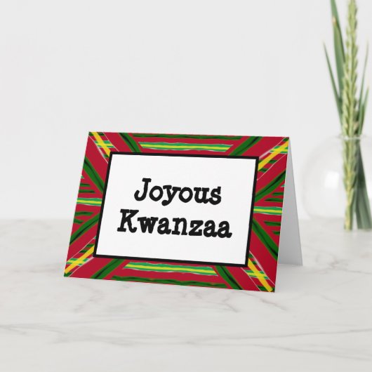 Carte Kwanzaa - Joyeux #4 (Devant)
