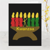 Carte Kwanzaa Kinara (Fleur jaune)
