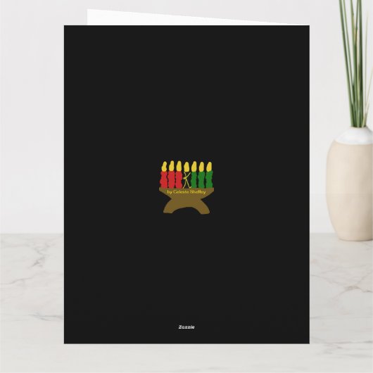 Carte Kwanzaa Kinara (Dos)