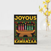 Carte Kwanzaa - Kwanzaa joyeux (Fleur jaune)
