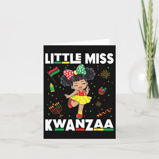 Carte Kwanzaa - Petite Miss Kwanzaa (Devant)