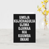 Carte Kwanzaa - Sept Principes (Fleur jaune)